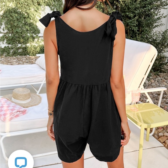 Cupshe Black Cover Up Romper - Picture 3 of 5